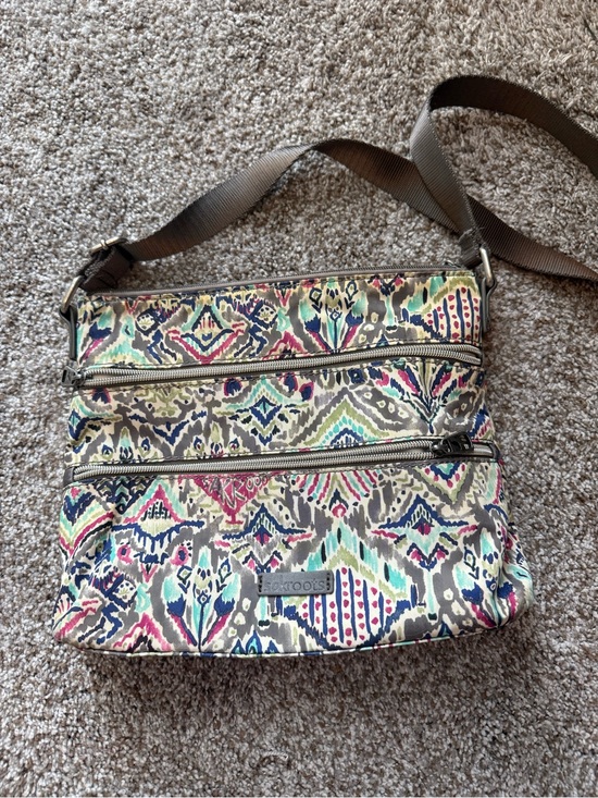 Sakroots Handbags - Sakroots Ikat-Print Crossbody in Navy, Teal & Pink